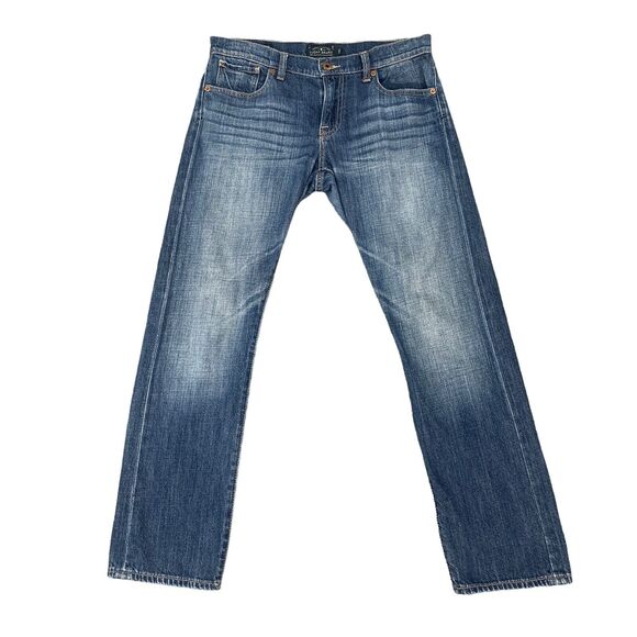 Lucky Brand Sienna Weekender Crop Jean Womens 2/26 Whiskered Denim Stretch - Picture 1 of 11